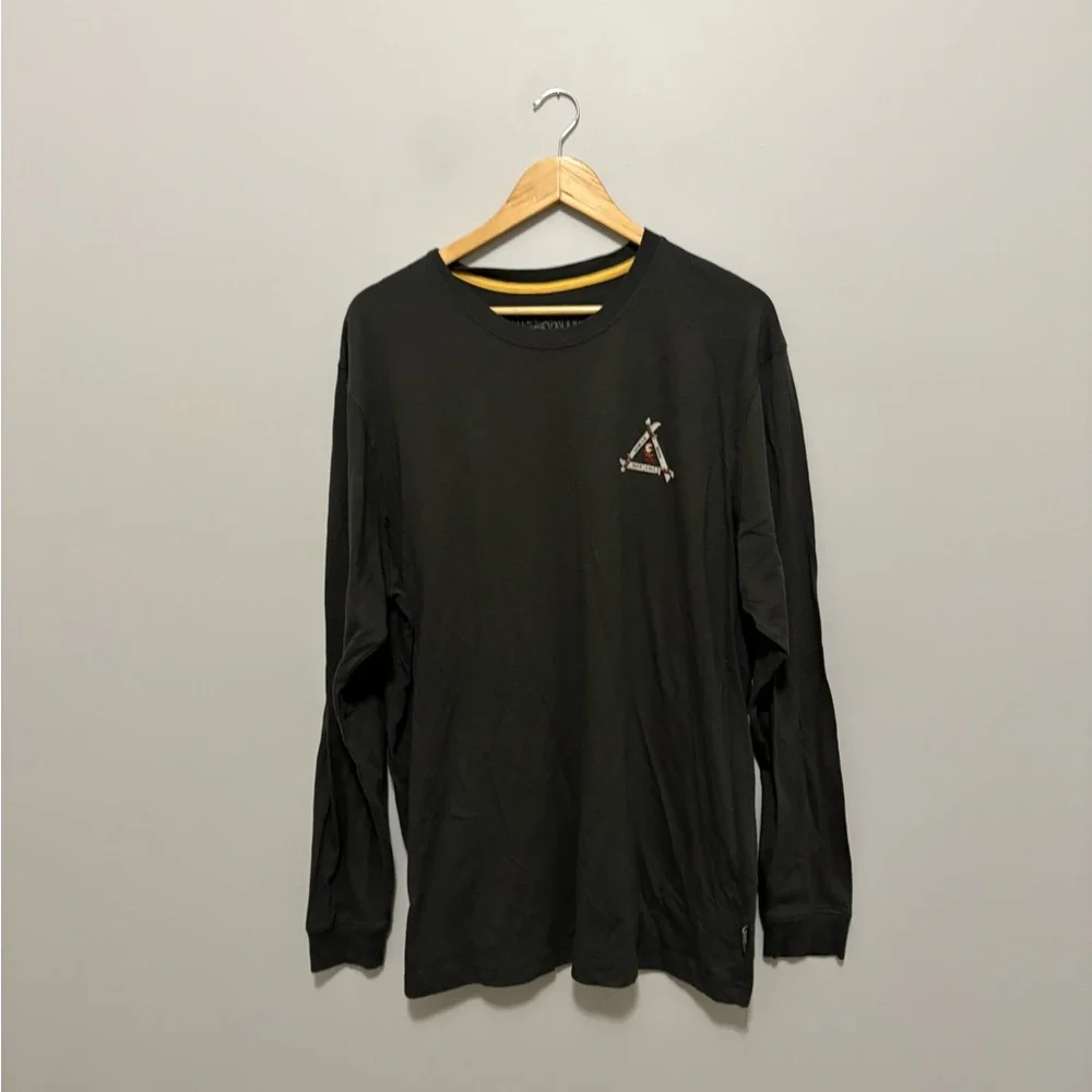 Howler Bros Black Graphic Long Sleeve Casual Heed the Call Tee - Picture 2 of 7